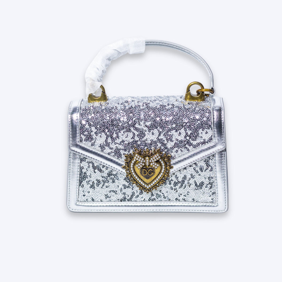 Dolce & Gabbana Devotion Sequin Top Handle Bag
