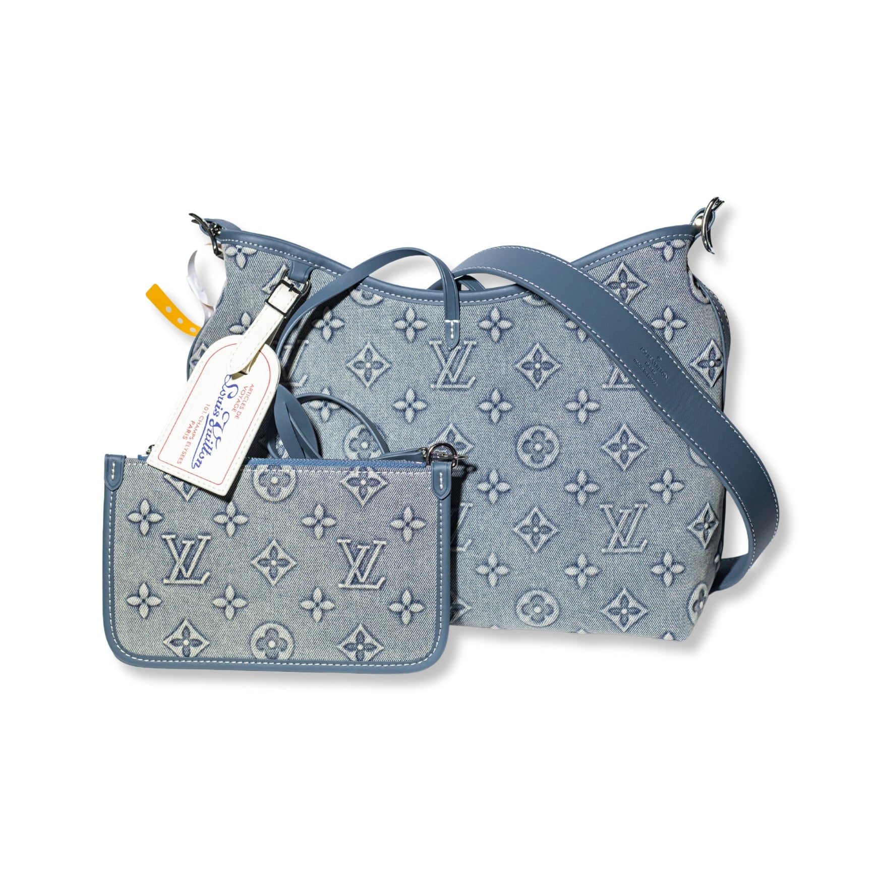 Louis Vuitton Monogram Denim Crossbody Bag with Pouch