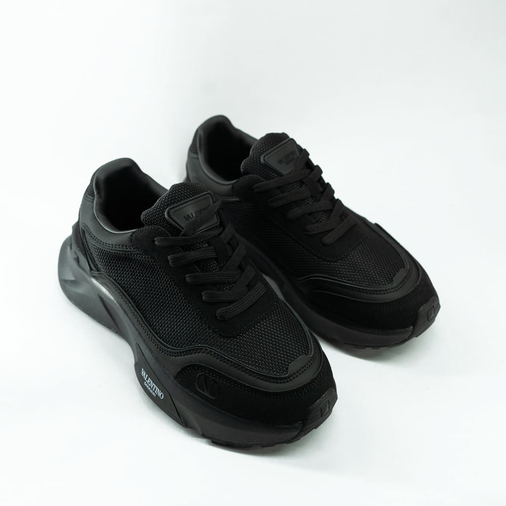 Valentino Garavani All-Black Low-Top Sneakers