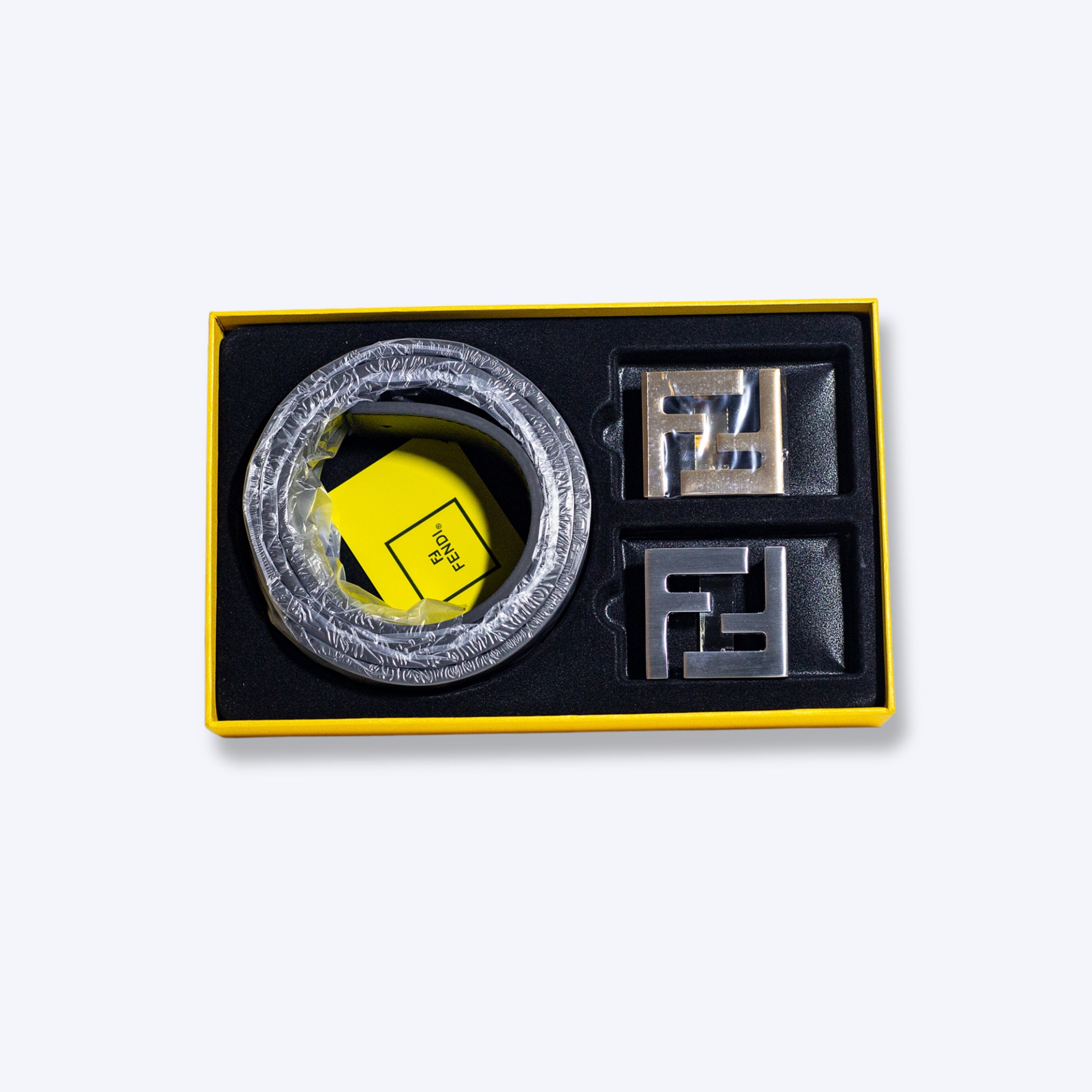 Fendi FF Logo Reversible Belt with Interchangeable Buckles