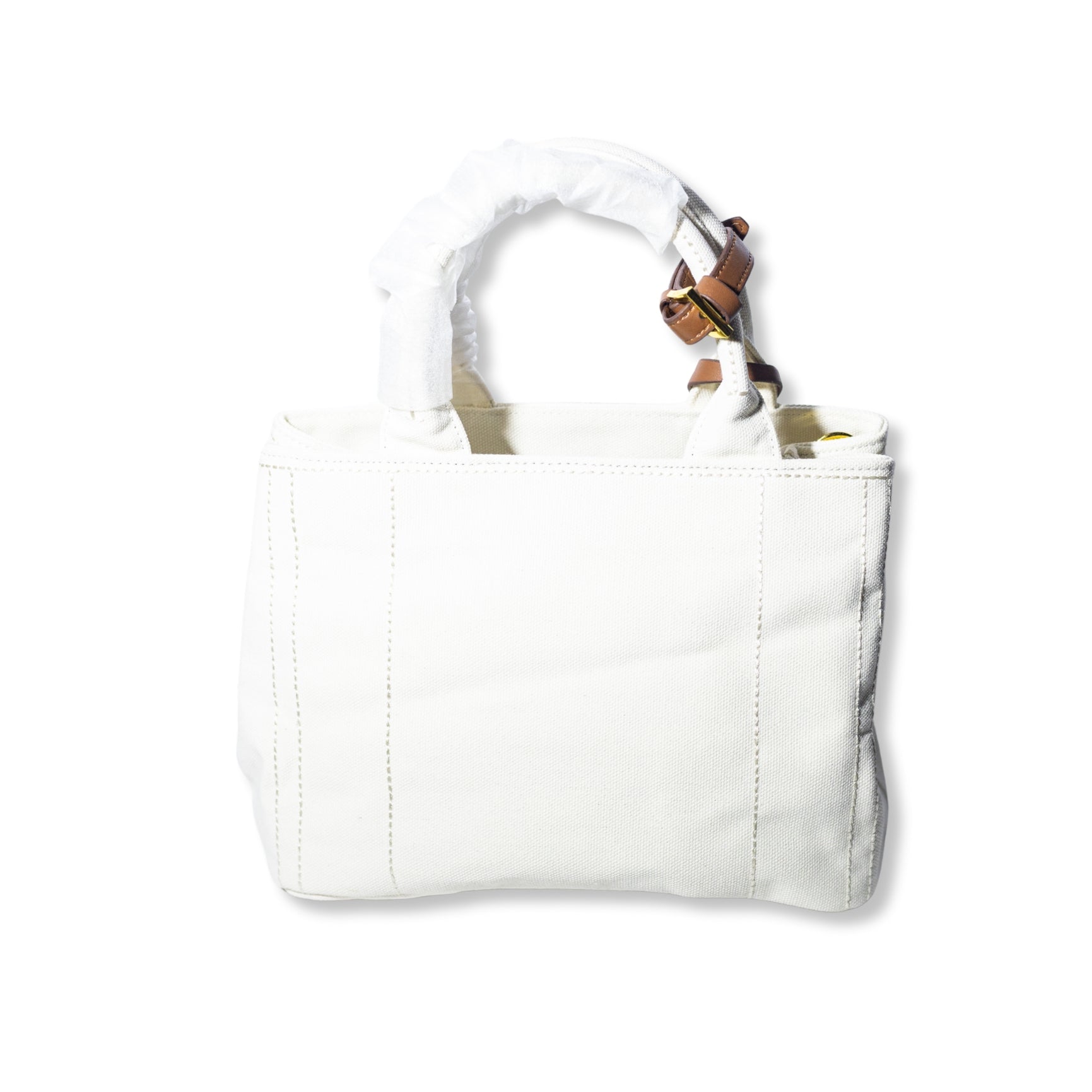 Prada Small Canvas Tote Bag with Shoulder Strap