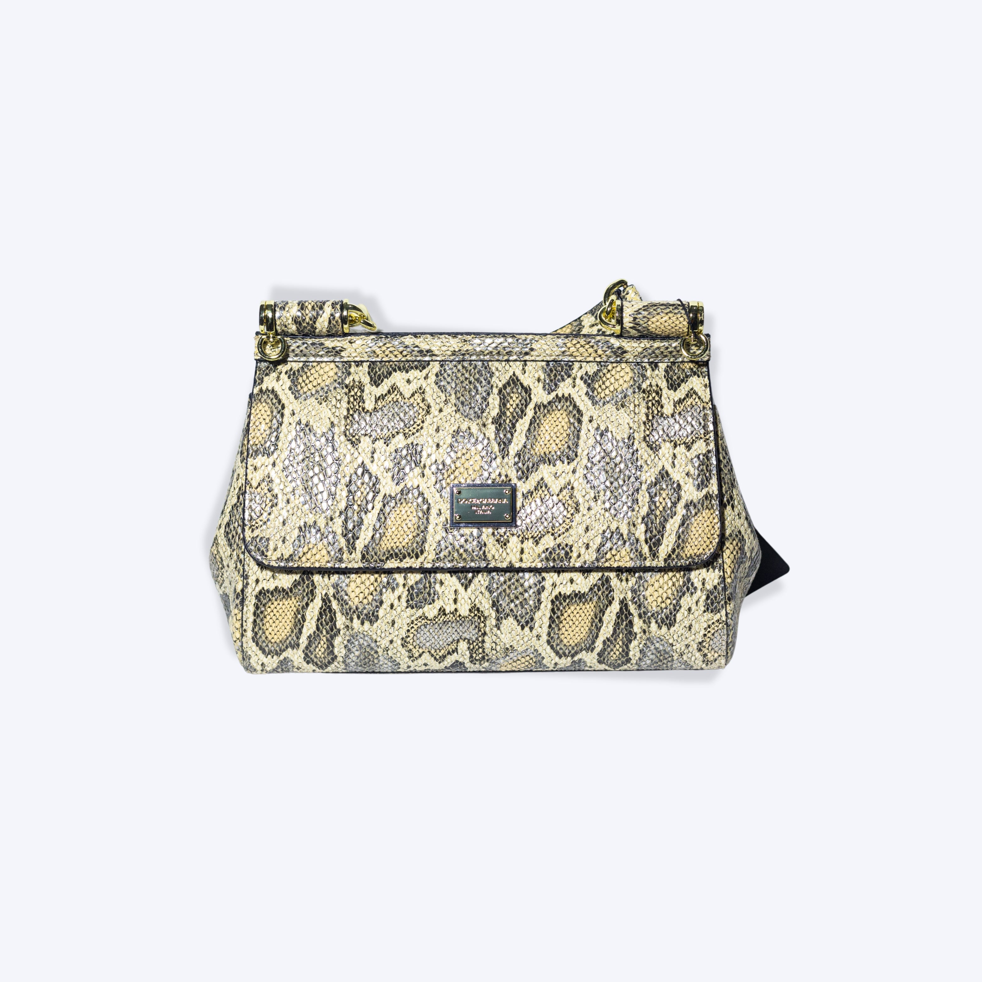 Dolce & Gabbana Sicily Python Top Handle Bag