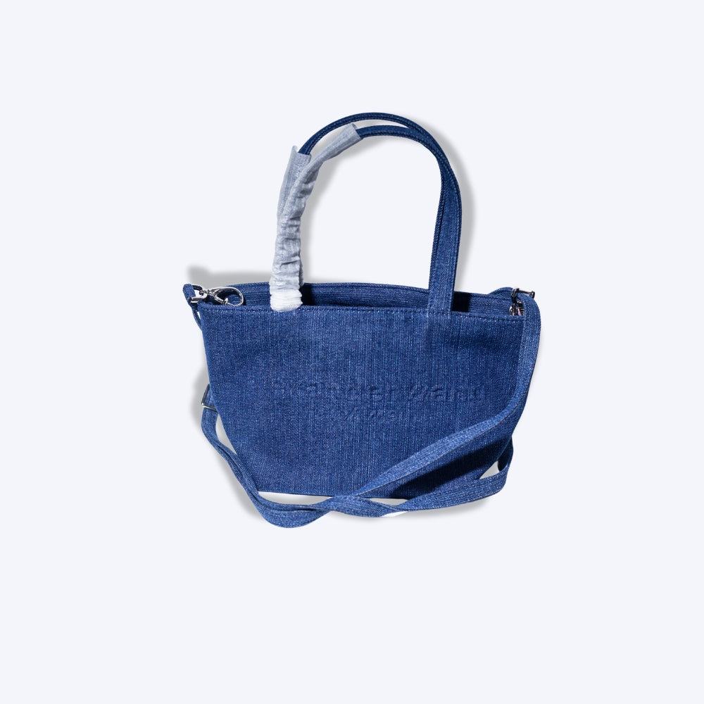 Alexander Wang Women’s Denim Tote Bag with Embroidered Logo