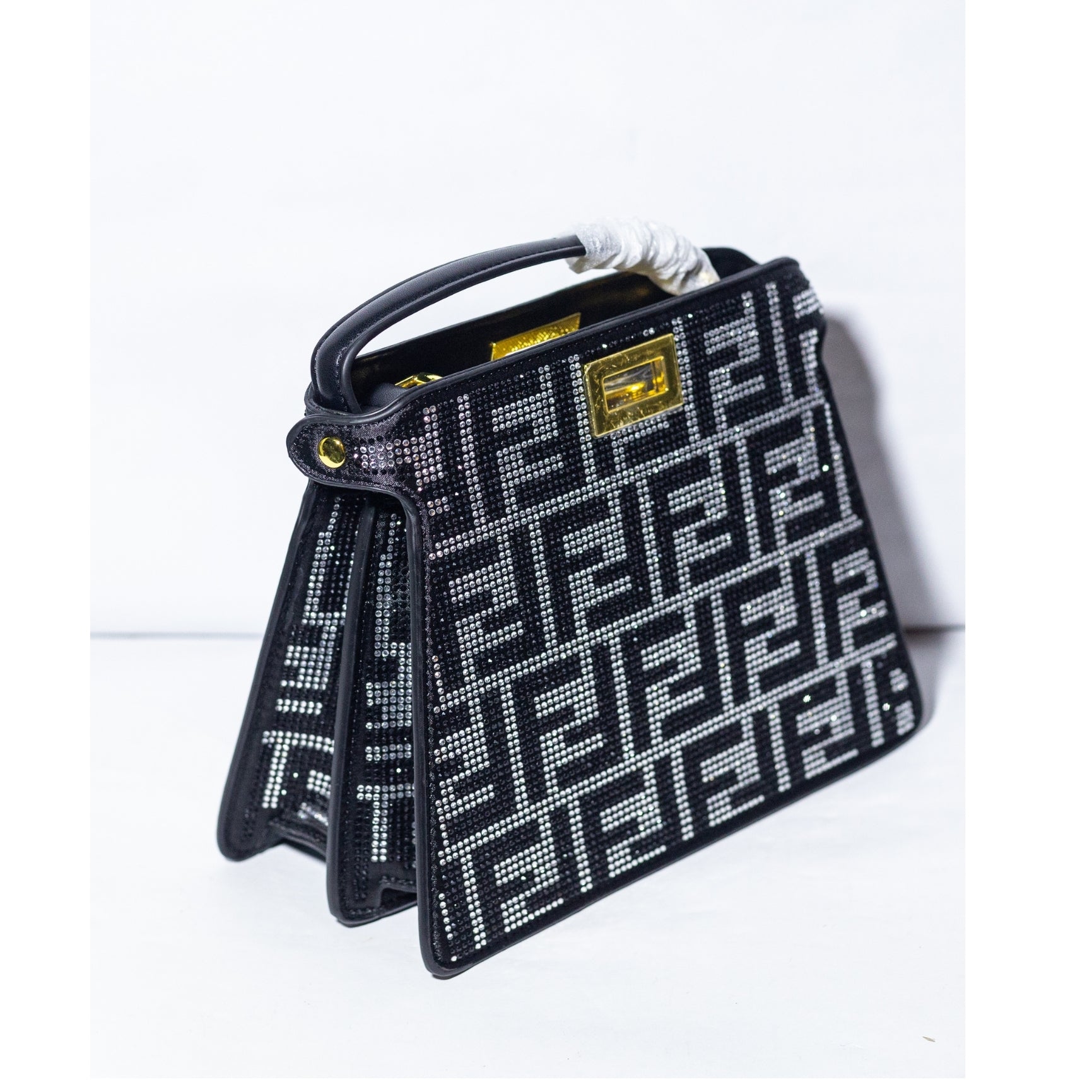 Fendi Peekaboo Mini FF Rhinestone Bag