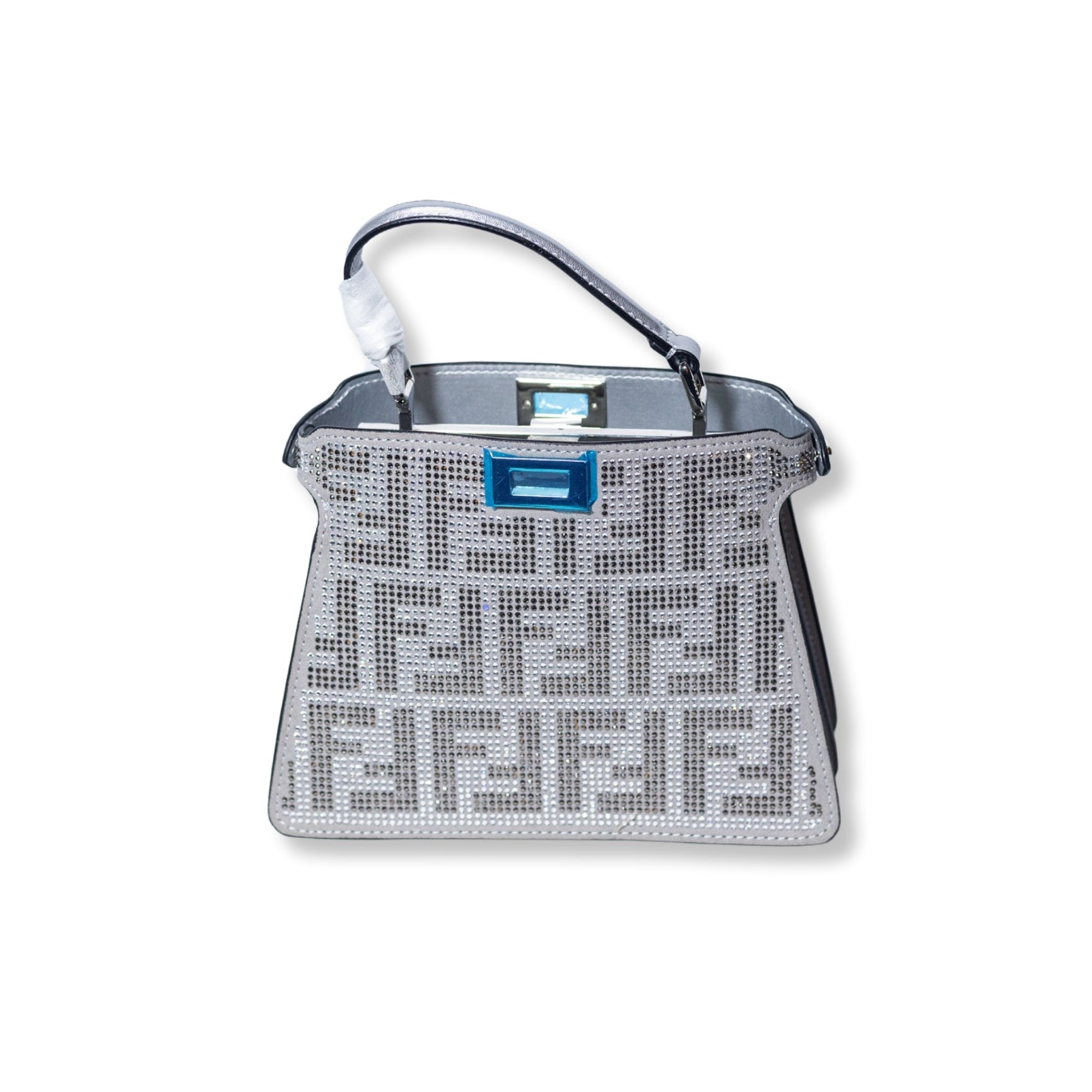 Fendi Peekaboo Mini Crystal-Embellished Bag