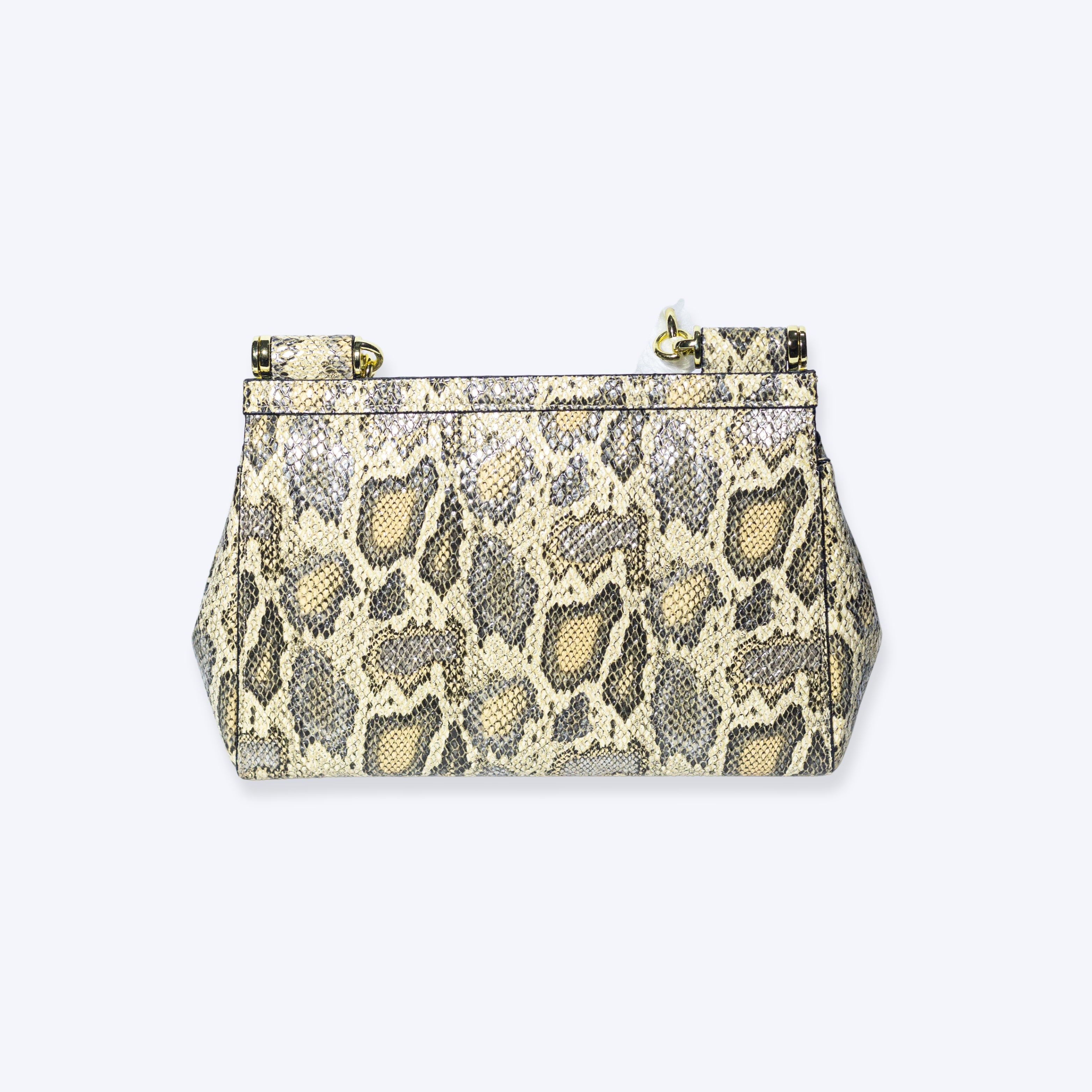 Dolce & Gabbana Sicily Python Top Handle Bag