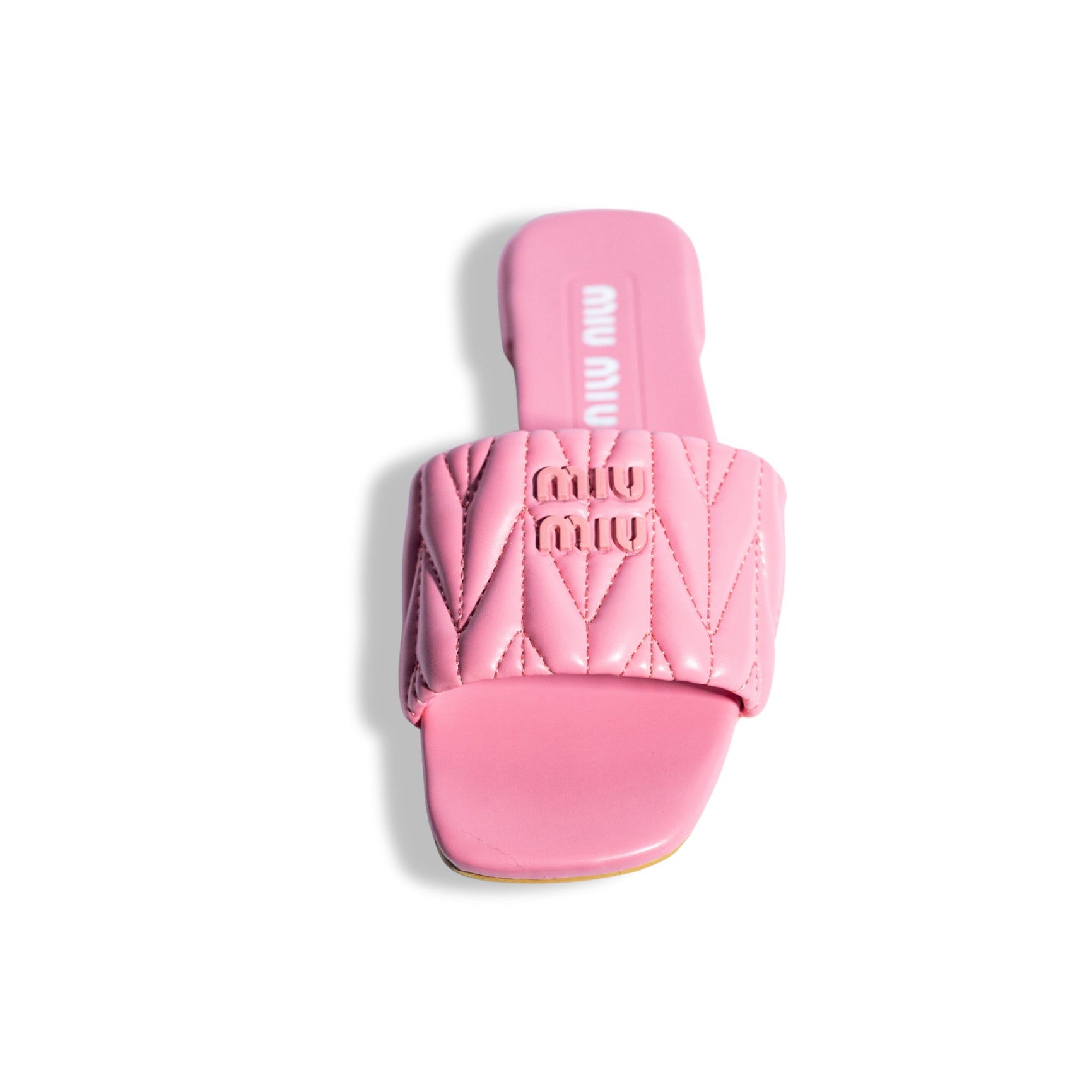 Miu Miu Quilted Leather Slide