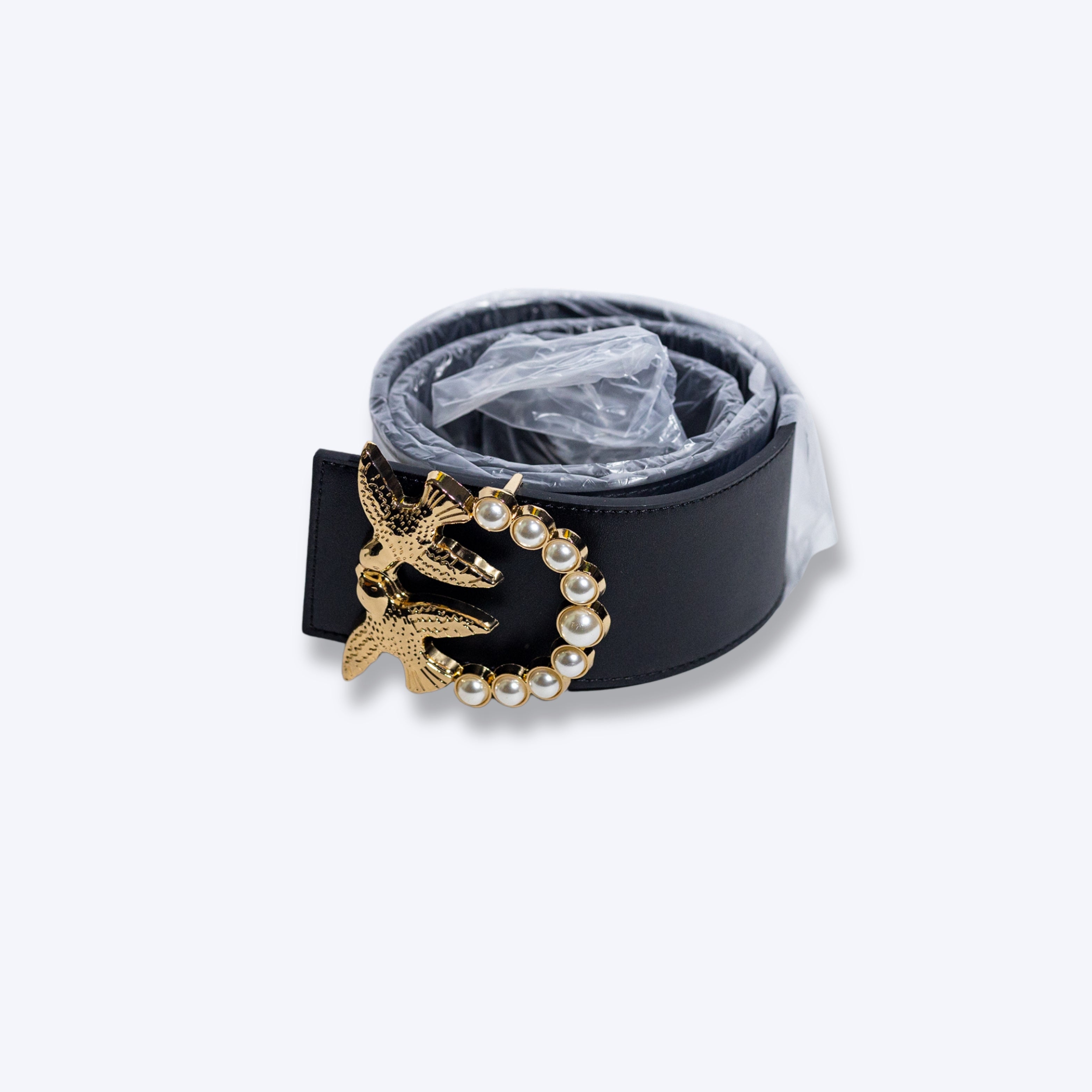 Gucci Pearl Bee Buckle Belt