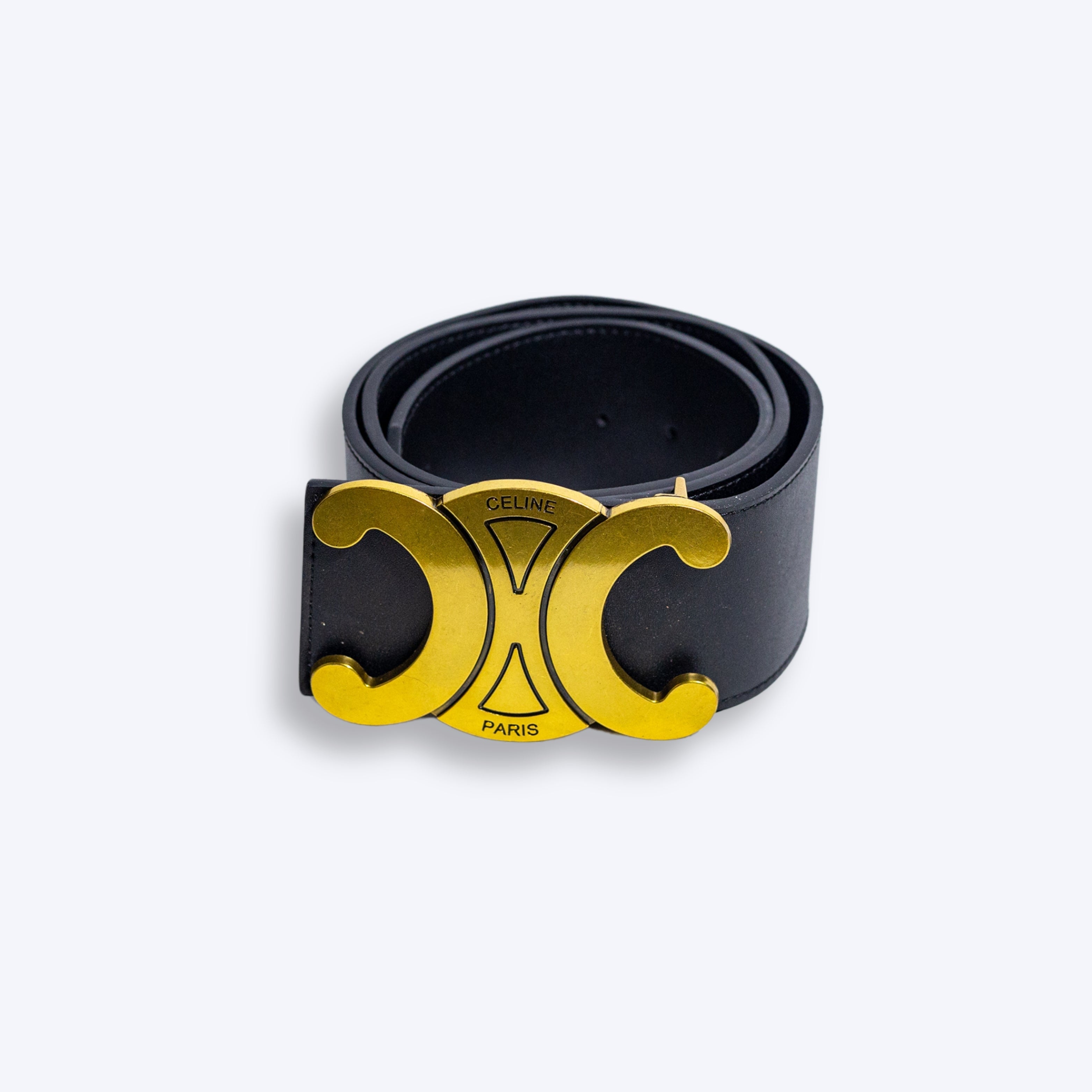 Celine Triomphe Logo Buckle Belt