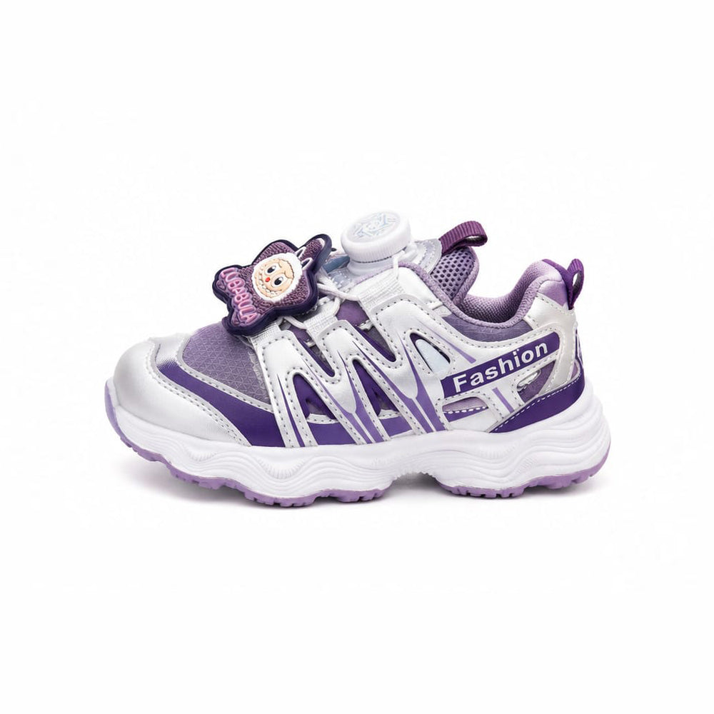 Children's Rotary Dial Button Mesh Sneakers