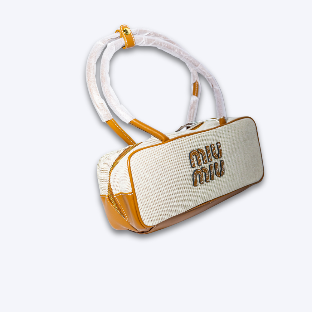 Miu Miu Logo Leather Handbag