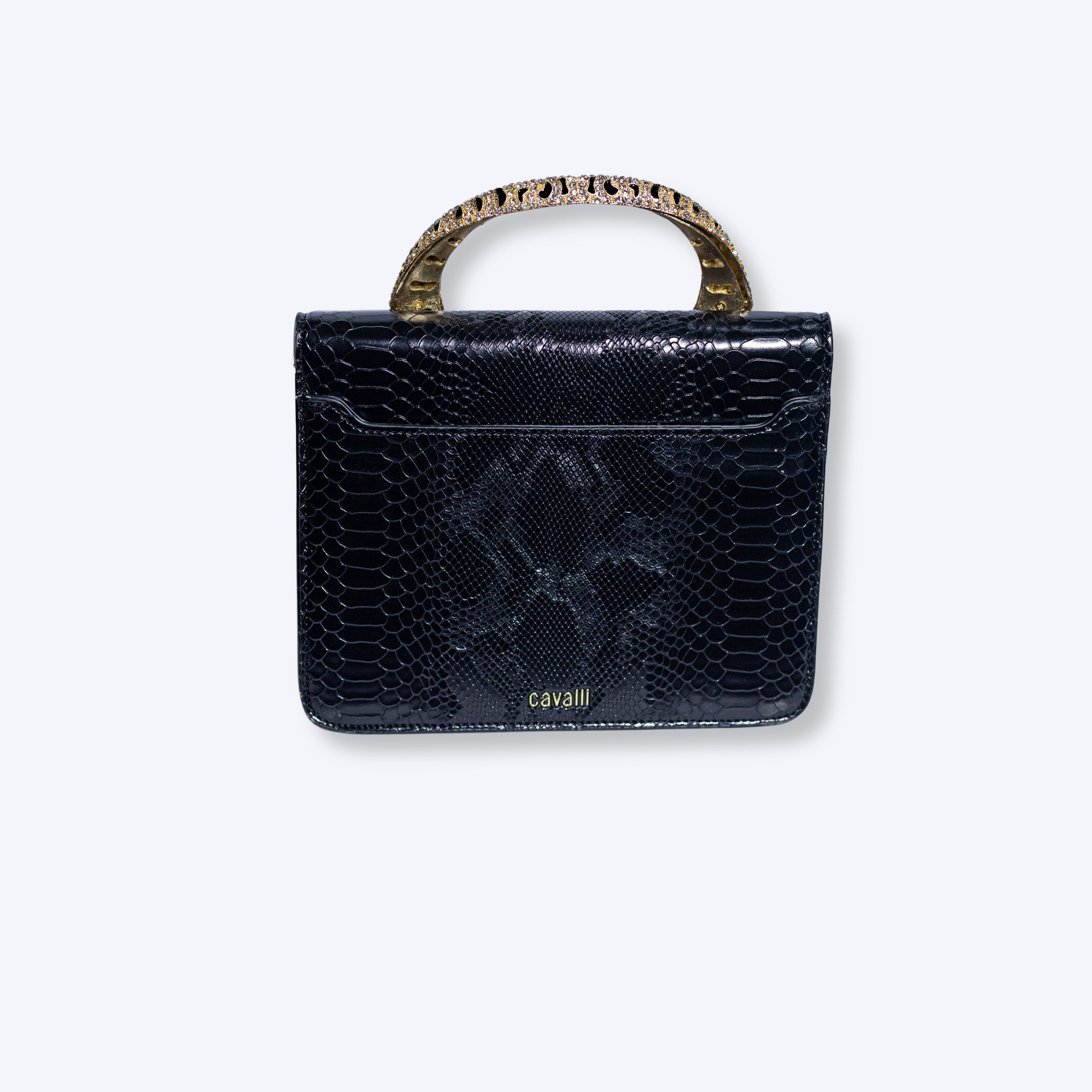 Roberto Cavalli Tiger Head Top Handle Bag