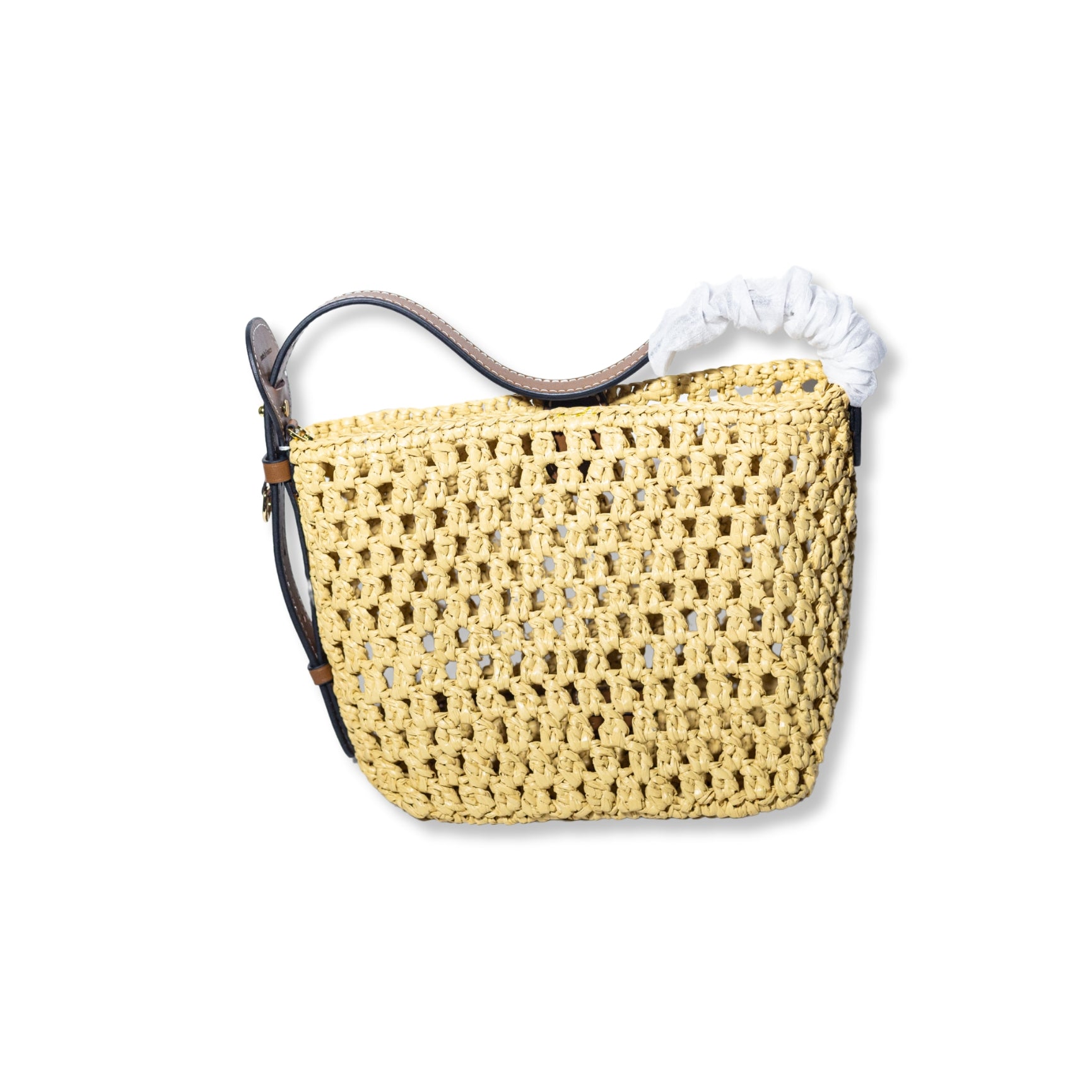 Louis Vuitton Raffia Bag with Monogram Pouch