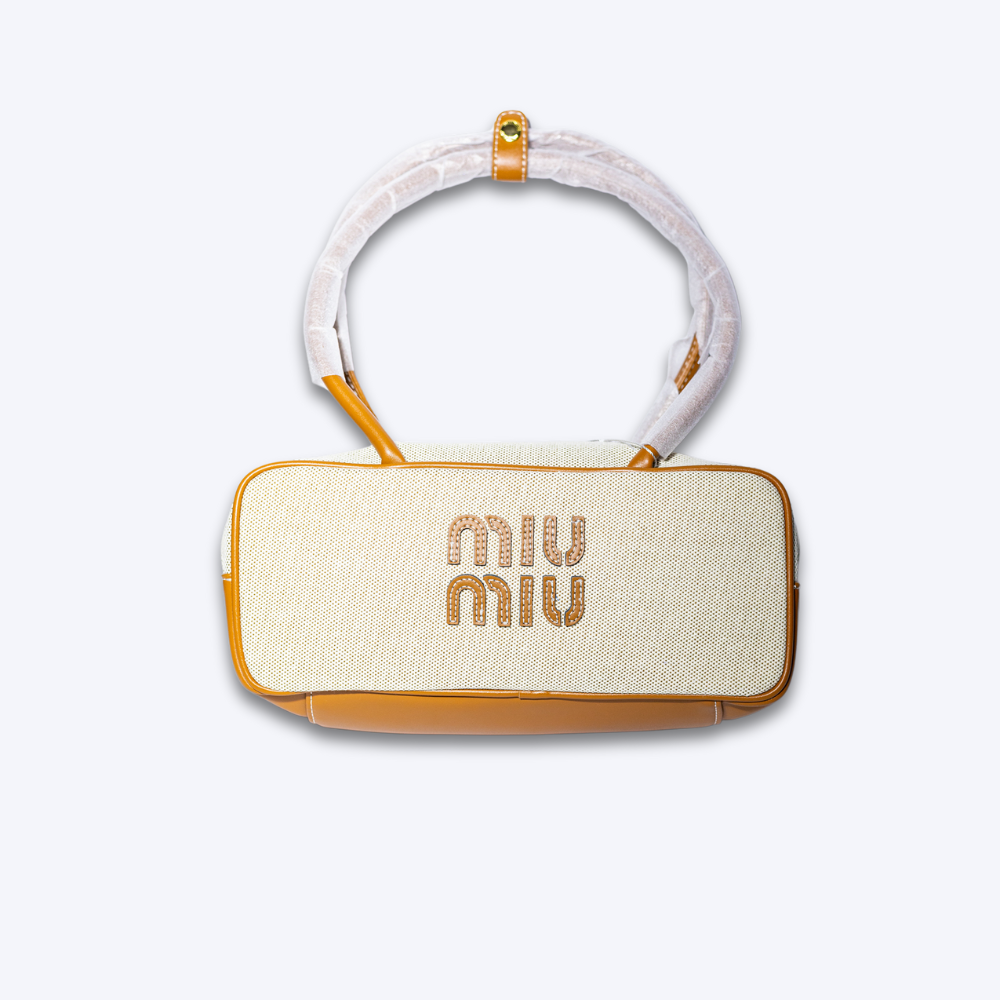 Miu Miu Logo Leather Handbag