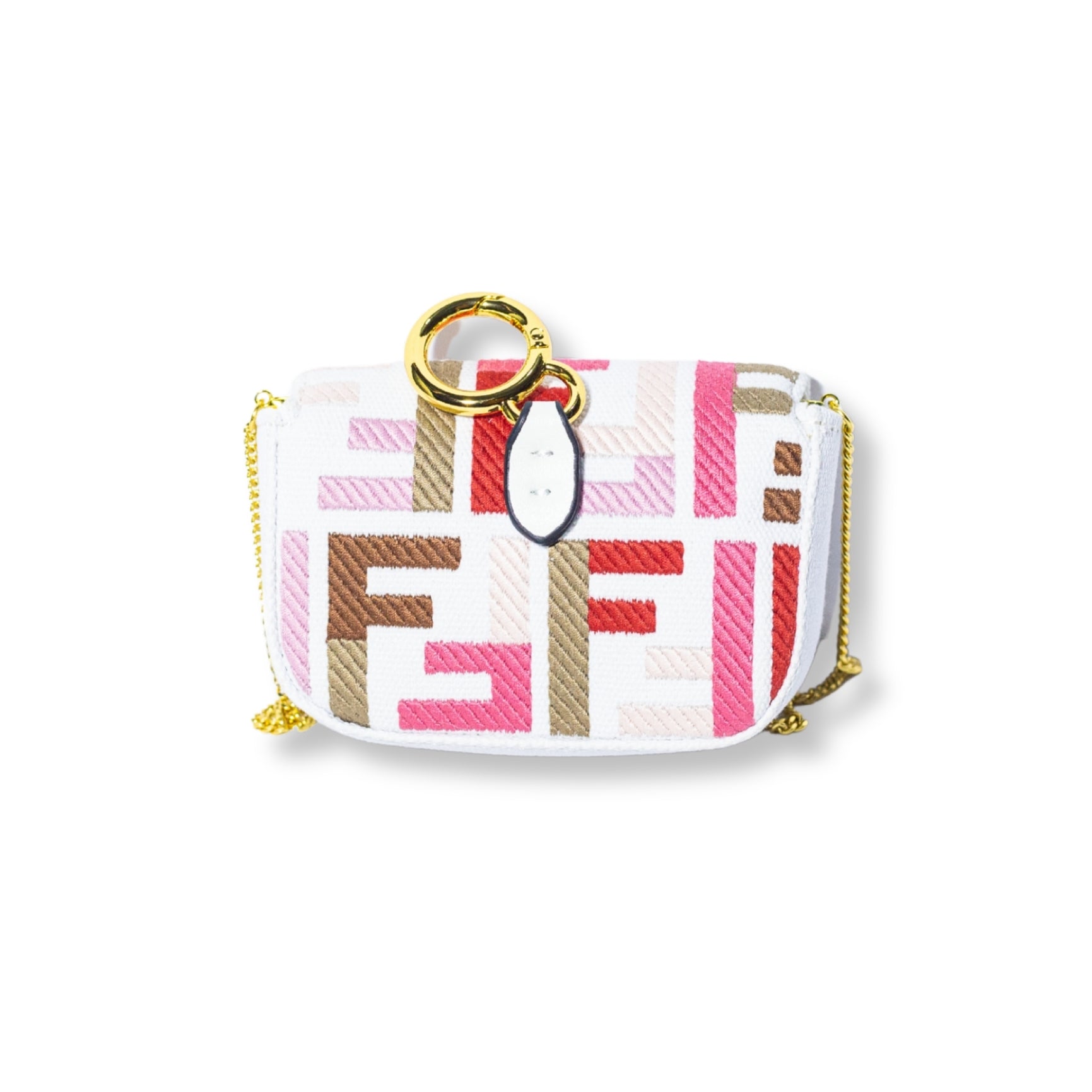 Fendi Nano Baguette FF Embroidered Bag