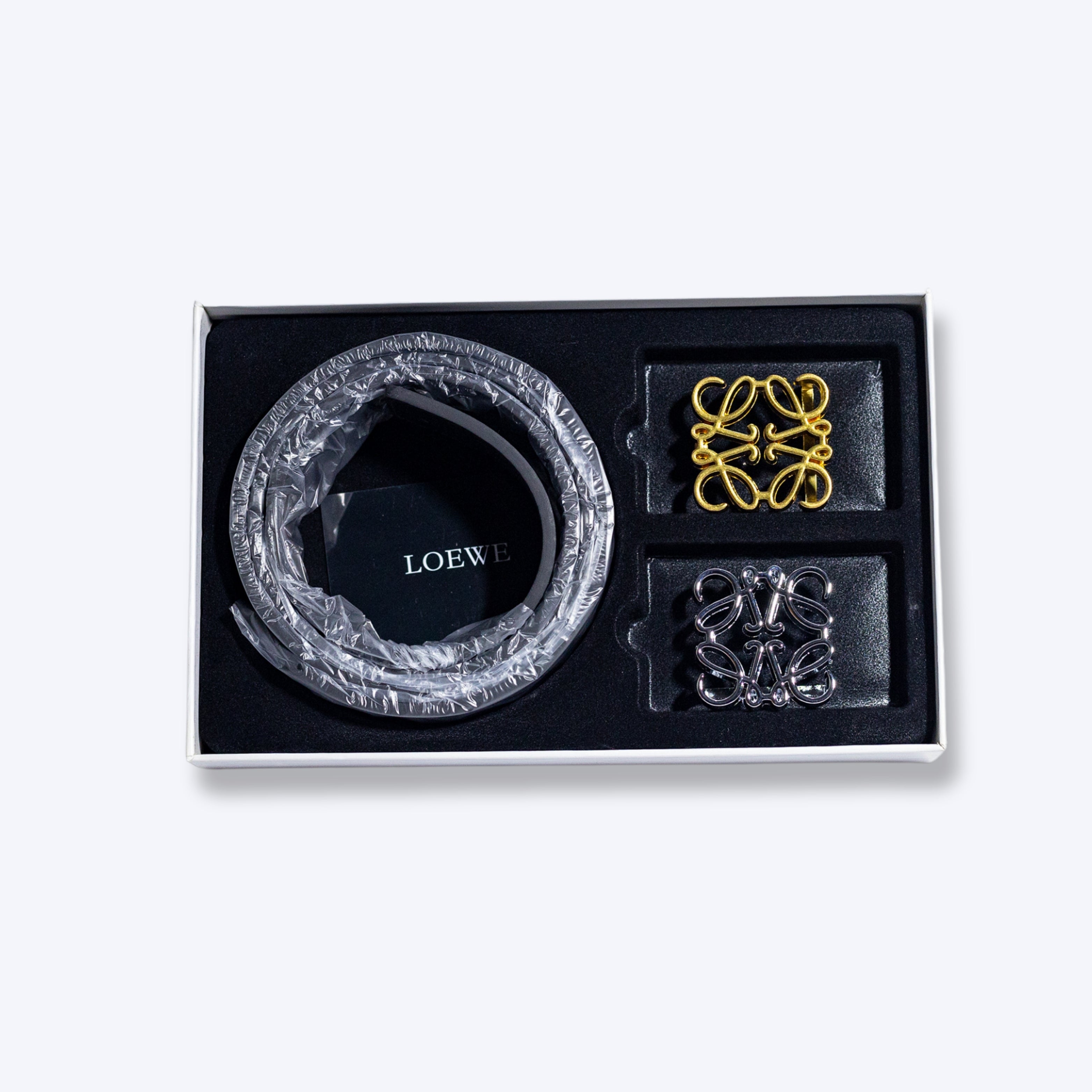 Loewe Anagram Reversible Belt with Interchangeable Buckles