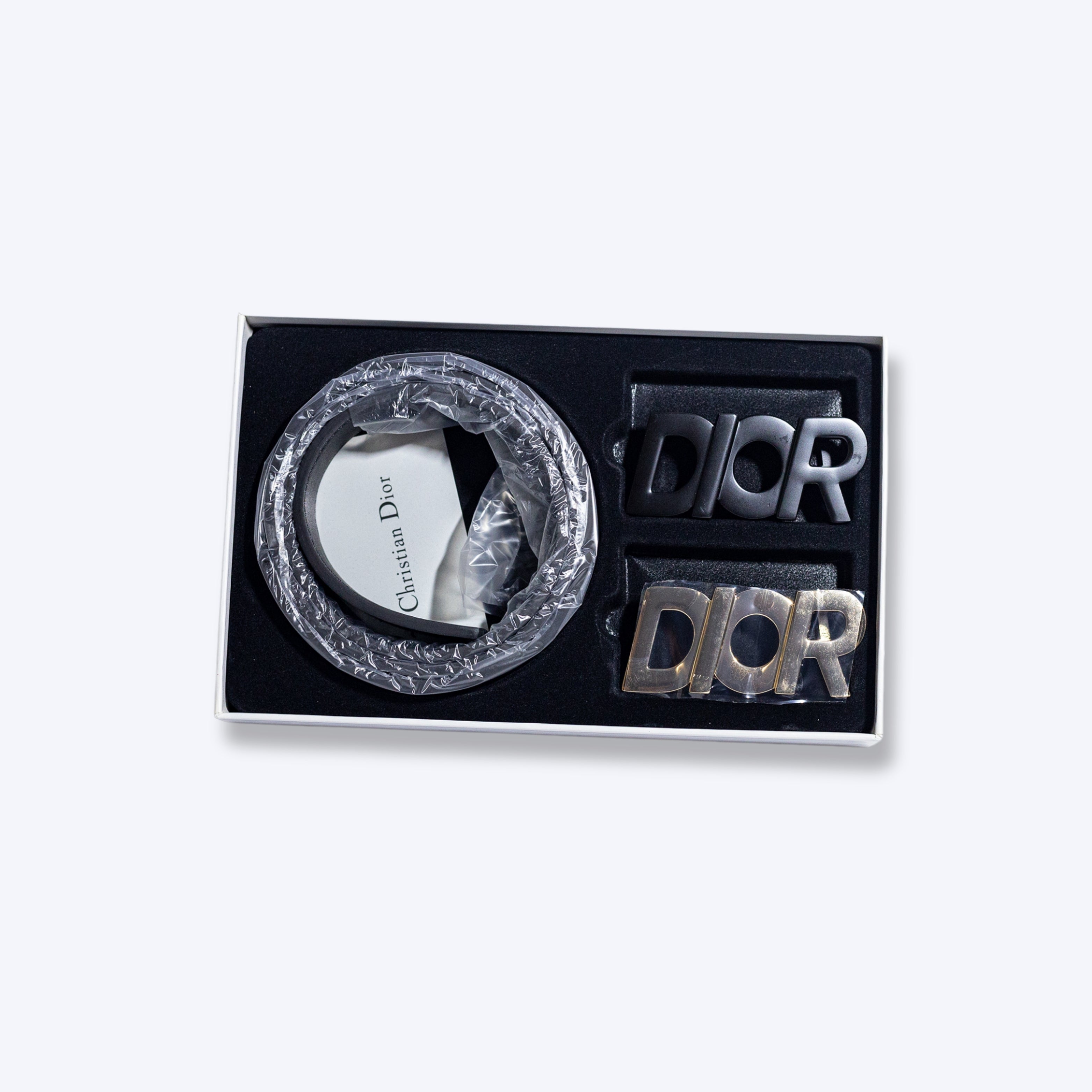 Dior Reversible Belt with Interchangeable DIOR Buckles