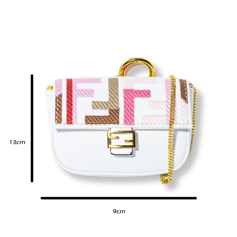 Fendi Nano Baguette FF Embroidered Bag